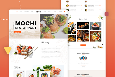 Restaurant Website design flat food minimal restaurant ui ux website