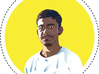 Playing with Illustrator - A portrait. design illustrator portrait trying out new things