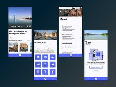 Travel mobile app app design discovery travel ui uidesign uiux userinterface ux uxdesign