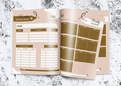 monthly and weekly budget planner mockup 3d animation branding design graphic design illustration logo motion graphics typography ui ux vector