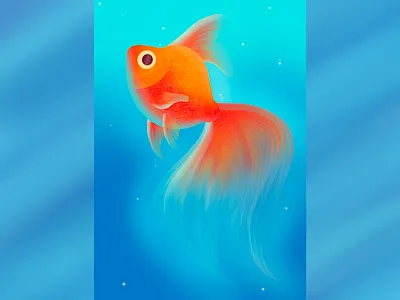 Golden fish design illustration