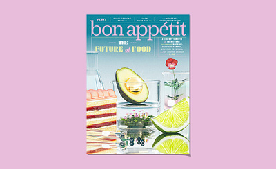 Bon Appétit: Future of Food May 2022 Cover 3d branding cg cinema4d cover editorial food graphic design illustration magazine retro science