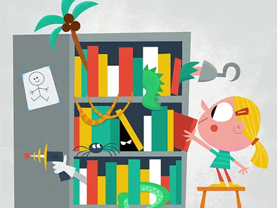 Happy World Book Night adobeillustrator cartoon character characterdesign chil children illustration vector