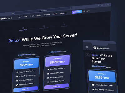 Discords.com - Real Project branding darkmode design discord interaction minimal ui ux web design