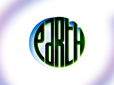 Earth aesthetics design earth gradient design illustration logo vector