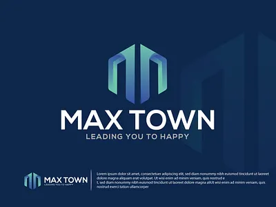 Max town modern logo | Modern and premium logo design creative logo design dribbble free logo logo logo design logo idea logo within 6 hours