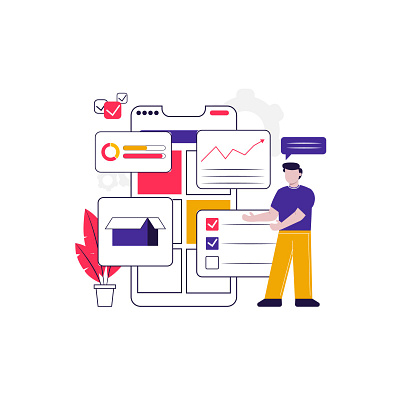 Ui App Mobile Flat Ilustration app branding cartoon character character chart design graphic design illustration logo man people presentation smart phone speak trend typography ui ux vector