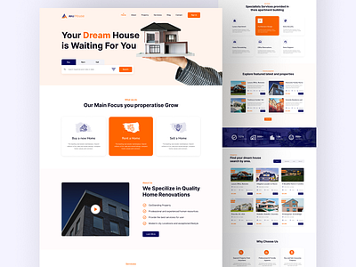 Real Estate Website design homesforsale luxury real estate real estate website realestateagent realestateexpert realestateforsale realestateinvestor ui web de web landing page web template website design