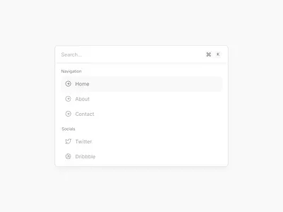 Command Palette ✨ command palette component design product product design search ui uiux webdesign website design