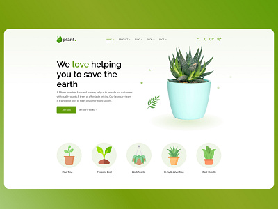 Plants - Landing page exploration agency landing page agency website branding design pland landing page plant plant landing plant website ui ux