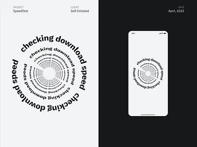 Checking Download Speed design download internet speed kinetic kinetic typography mobile sebastiao sommer sommer speed speed test typography ui uxui