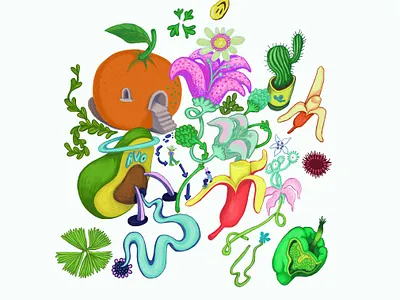 details of plants pattern adobe photoshop colors design digital art illustration patterns plants prints