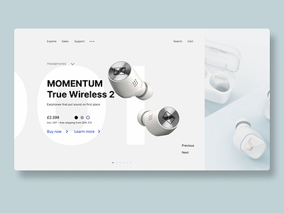 Redesign of Sennheiser website product page adobe branding design figma illustration logo ui ux web website