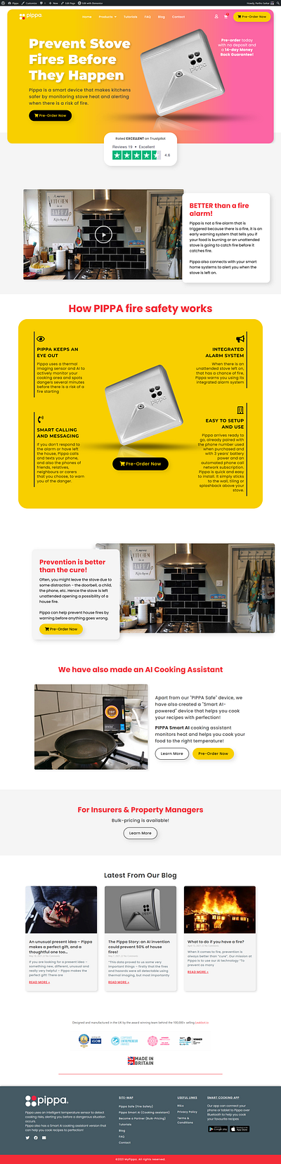 Pippa product website custom design custom product page custom website ecommerce product page product website single product website web development website design woocommerce wordpress