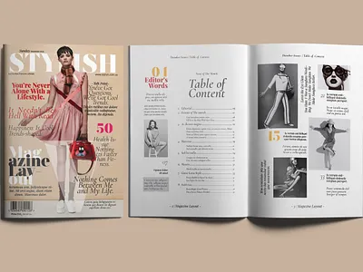 Lifestyle Magazine Layout bifold brochure creative graphic design indesign lifestyle magazine print