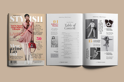 Lifestyle Magazine Layout bifold brochure creative graphic design indesign lifestyle magazine print