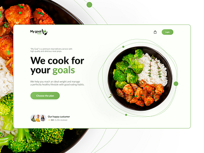 site food delivery 1st page branding delivery design food green landing landing page minimalism shot site ui