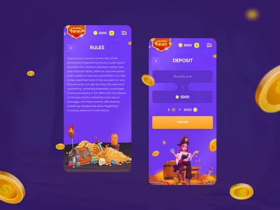 Golden888 - UX / UI | Drawing of certificates bitcoin cash crypto dark design gambling game design games golden interface ui mobile design money nft purple ui ux web design