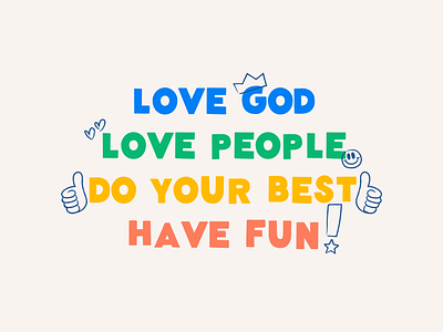 LIIV Kids Values :) branding church words doodles kids kids ministry love god love people scribbles series art values wonky font