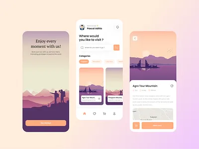 Travel App Indonesian app design illustration illustration app mobile mobile design popular popular ui travel travel app ui uiux ux