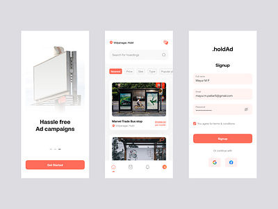 Hoardings Finding App adobe illustrator adobe xd app design figma interaction design mobile app design motion ui product design prototyping ui ui animation ui design uiux design user experience user interface ux ux design