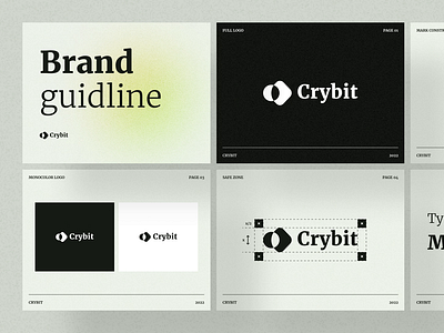 Crybit: branding guideline presentation brand book brand guide brand guidelines brand identity brand identity design branding guidebook guideline logo logo design logo mark logo type logos monogram symbol visual identity