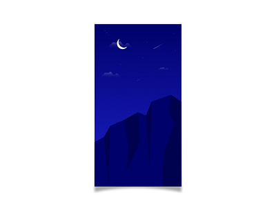 Night Landscape Illustration illustration vector vectorart