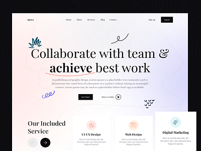 Digital Agency Website Design agency agency landing page agency website creative creative agency design digital agency digital marketing agency homepage marketing marketing agency portfolio product saas service startup typography ui ux website