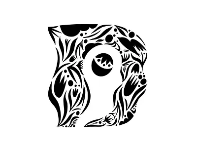 D, Dream. 36 days of type 36days d 36daysoftype alphabet cloud design dream floral flowers hand lettering illustration lettering magic nature type typography