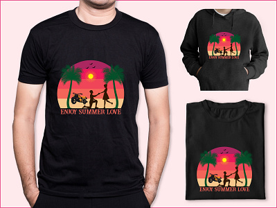 Enjoy Summer Love T-Shirt Design Vector vintage t shirt