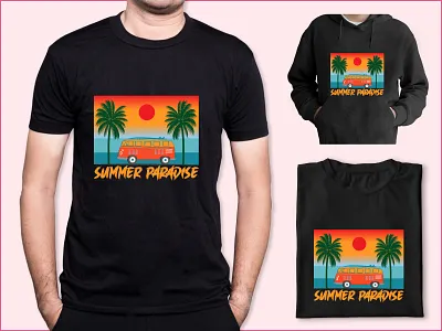 Summer Paradise T-Shirt Design Vector vintage t shirt