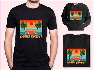 Summer Paradise T-Shirt Design Vector vintage t shirt