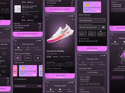 Nike Product Checkout flow app design product page ui uidaily ux