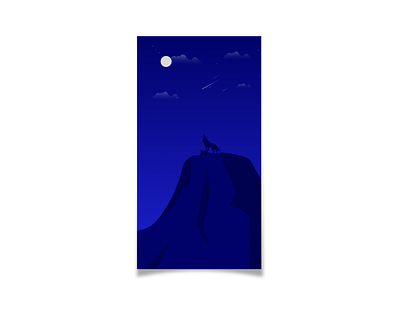 Fox at Night illustration vector vectorart