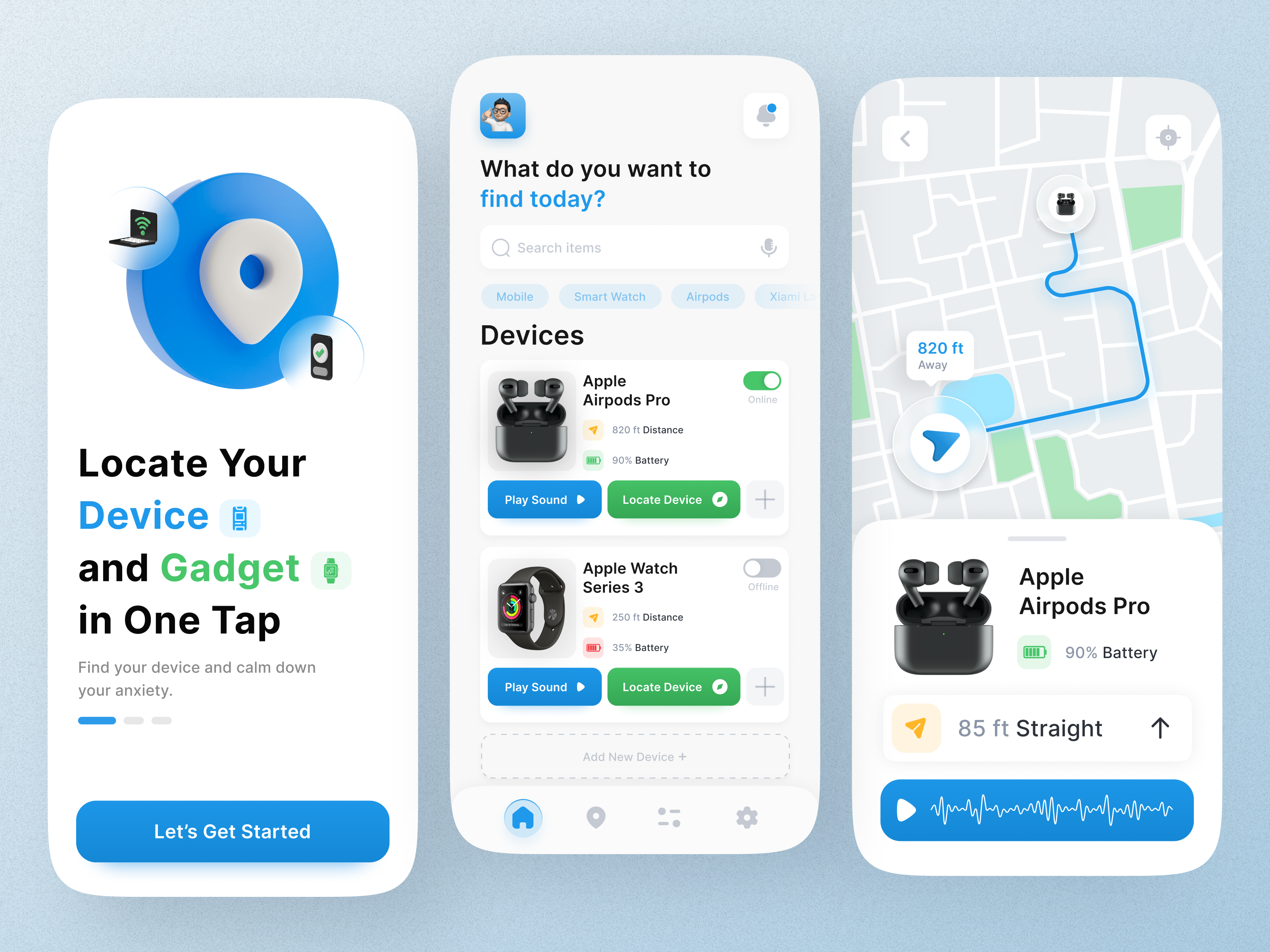 Example of Device Locator Mobile App