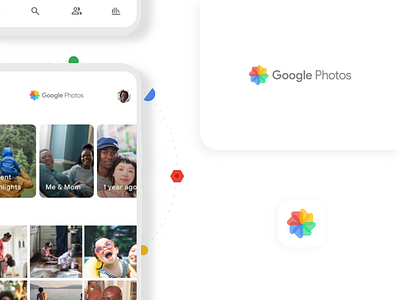 Interface | Google Photos app branding design flat google illustration logo minimal photos product rebrand ui ux vector