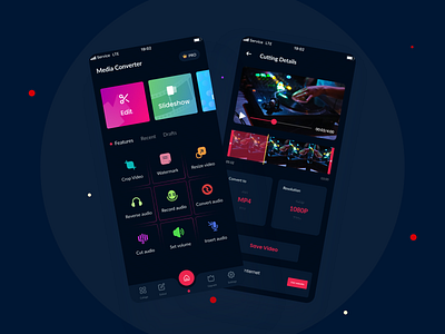 All Media Converter all media converter app audio converter audio cutter design media converter media converter app mobile app mockup music app ui ui design uidesign uiux video converter video trimmer
