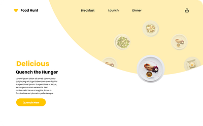 Food Hunt | Web UI Design design graphic design ui ux web design