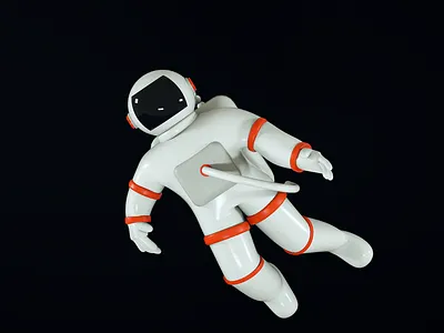 3D Astronaut 3d 3d designer 3dcharacter astronaut branding character cinema 4d color design earth flat graphic design illustration man moon orange sky space ui white
