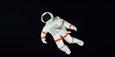 3D Astronaut 3d 3d designer 3dcharacter astronaut branding character cinema 4d color design earth flat graphic design illustration man moon orange sky space ui white