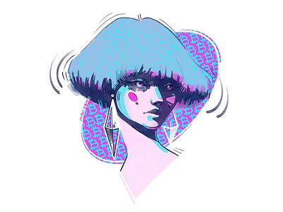 Akito 2d art bitcoin character cryptocurrency cute design ethereum girl graphic design illustration love neon nft