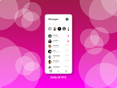 Daily UI #15. Direct Messaging dailyui direct messaging graphic design mobile ui