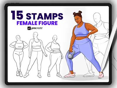 Procreate brushes Figure art copic digital art graphic design illustration logo png procreate brushes procreate people procreate stamps stamps brushes