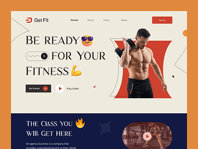 Fitness Web Design exercise fitness fitness club fitness website gym website health homepage landingpage lifestyle minimal modern simple trendy uiux web app workout