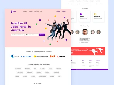 JobX - Jobs Portal Website UI/UX Design jobs portal online job portal uiux uiux design web design web ui design
