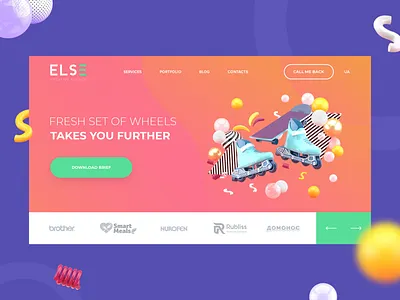 Else Website 3d design studio ui web website