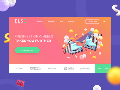 Else Website 3d design studio ui web website