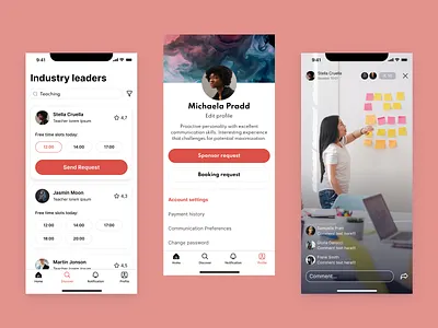Learn and pay in real time design ui