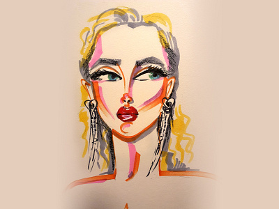 Fashion illustration 2d design drawing fashion illustration felt tip illustration pastel portrait print