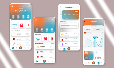 FUI Bank App 3d bankapp branding design designcolor graphic design motion graphics ui uiux ux